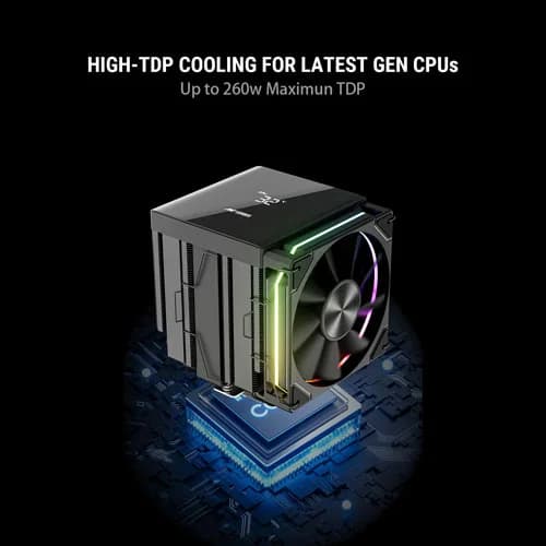 Ant Esports V8 Digital ARGB 120mm CPU Air Cooler with Temperature Display
